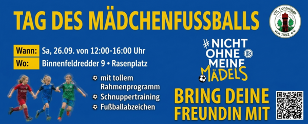 Erfolgreicher TDMF 2026 - Jetzt gab es zahlreiche neue Anfragen für unsere Mädchenteams! Komm zu uns! Gemeinsam stark! VfL Lohbrügge Mädchenfußball.